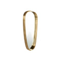 Modern Gold Oval Wall Mirror with Minimalist Design